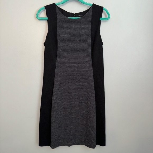 EUC Theory Side Color Block Sheath Sleeveless Dress Size 8 - Picture 2 of 7